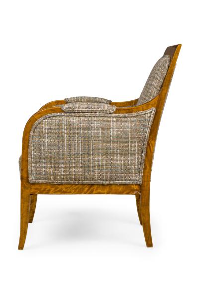 Biedermeier Square Back Birch Armchair