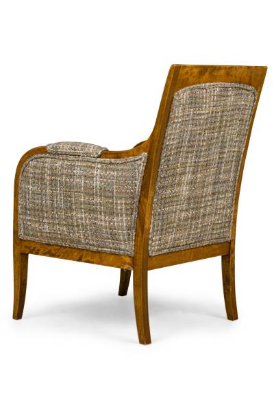 Biedermeier Square Back Birch Armchair