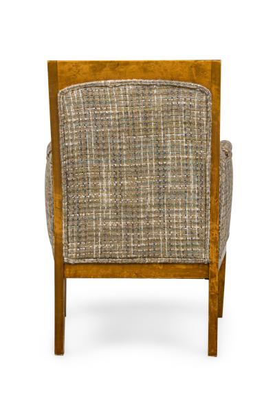 Biedermeier Square Back Birch Armchair