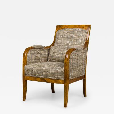 Biedermeier Square Back Birch Armchair