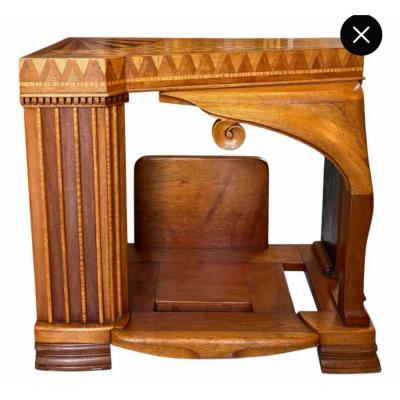 Biedermeier Style Austrian Art Deco Inlaid Console Table