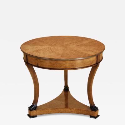 Biedermeier Style Birdseye Maple Ebony Table