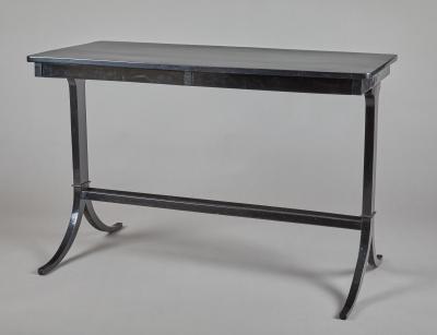 Biedermeier Style Black Lacquer Table
