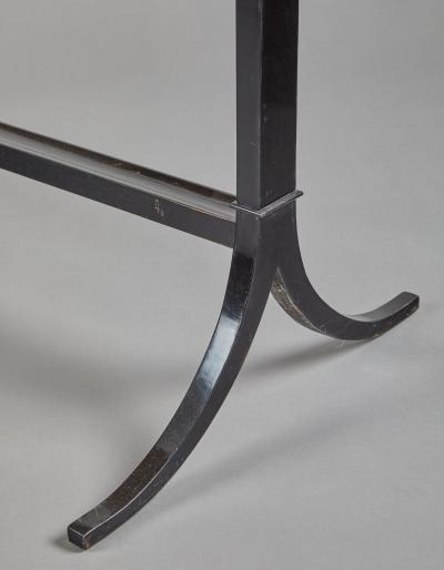 Biedermeier Style Black Lacquer Table