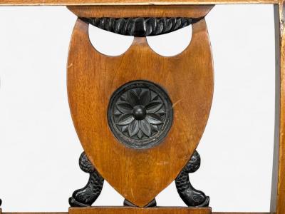 Biedermeier Style Fruitwood Black Fabric Daybed USA 19th c 