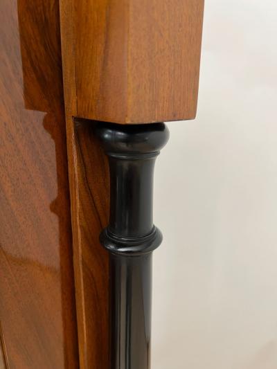 Biedermeier Vitrine Walnut Brass Three Sides Glazed South Germany circa 1830