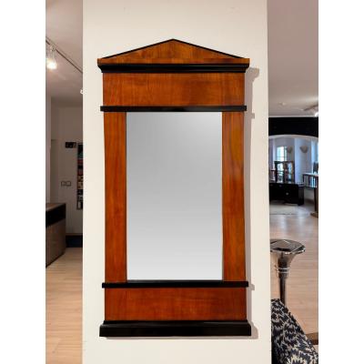 Biedermeier Wall Mirror Cherry Veneer Ebonized South Germany circa 1820