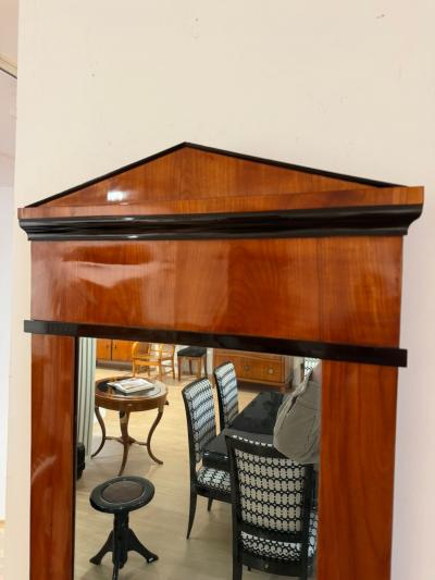 Biedermeier Wall Mirror Cherry Veneer Ebonized South Germany circa 1820