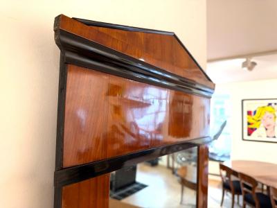 Biedermeier Wall Mirror Cherry Veneer Ebonized South Germany circa 1820