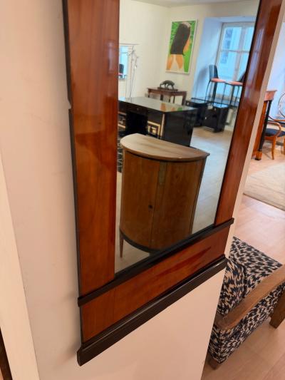 Biedermeier Wall Mirror Cherry Veneer Ebonized South Germany circa 1820