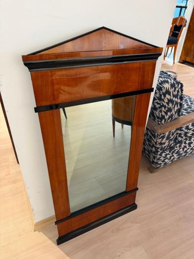 Biedermeier Wall Mirror Cherry Veneer Ebonized South Germany circa 1820