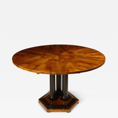 Biedermeier Walnut Center Hall Table