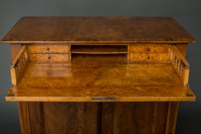 Biedermeier Walnut Secretary Chest