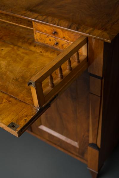 Biedermeier Walnut Secretary Chest