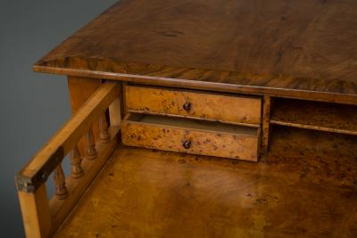 Biedermeier Walnut Secretary Chest