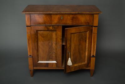 Biedermeier Walnut Secretary Chest