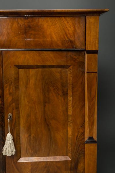 Biedermeier Walnut Secretary Chest