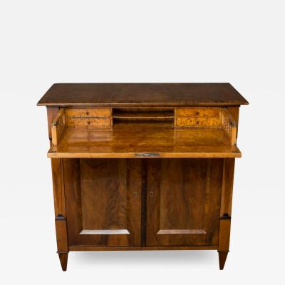 Biedermeier Walnut Secretary Chest