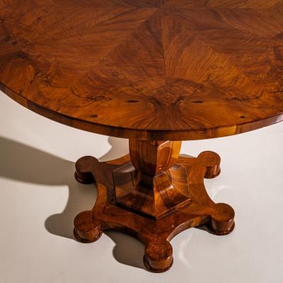 Biedermeier Walnut Tilt Top Center Table circa 1830 40