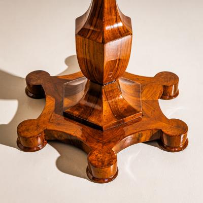 Biedermeier Walnut Tilt Top Center Table circa 1830 40
