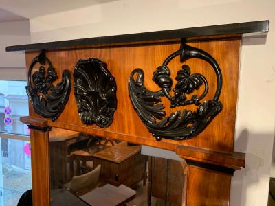 Big Empire Mirror Mahogany Carved Decor South Germany circa 1810