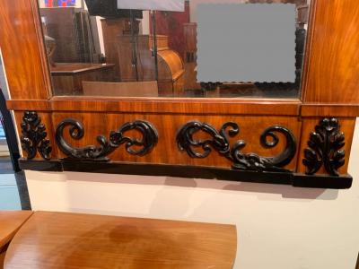 Big Empire Mirror Mahogany Carved Decor South Germany circa 1810