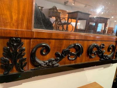 Big Empire Mirror Mahogany Carved Decor South Germany circa 1810