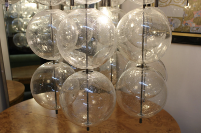 Big Glass Ceiling Light Czceh c 1960