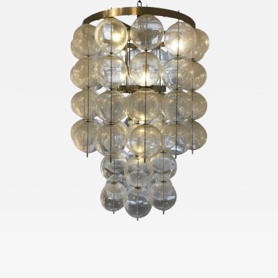 Big Glass Ceiling Light Czceh c 1960