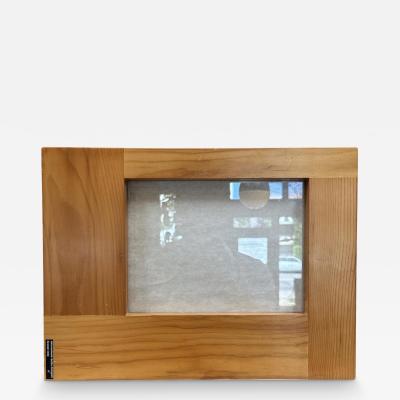 Big Picture Frame in Pine Wood Steel by Felice Antonio Botta Italy 1970s