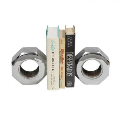 Bill Curry Bill Curry for Design Line Nut Bookends Nickel Chrome Cast Iron Signed