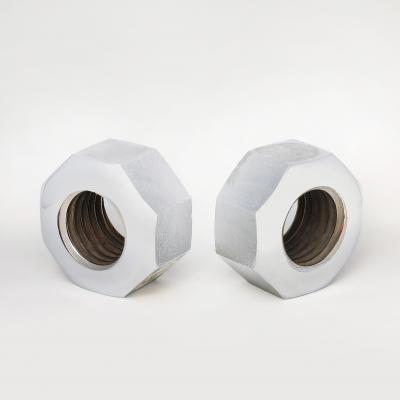 Bill Curry Pair of Bill Curry Design Line Nut Bookends Nickel Chrome Cast Iron Signed