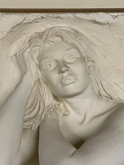 Bill Mack 3D Figural Wall Sculpture Reflection Monumental in Size Nude