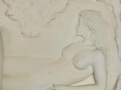 Bill Mack 3D Figural Wall Sculpture Reflection Monumental in Size Nude