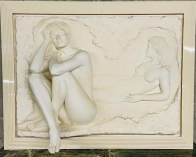 Bill Mack 3D Figural Wall Sculpture Reflection Monumental in Size Nude