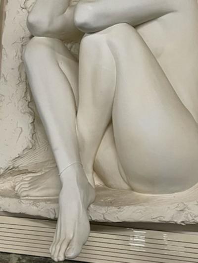 Bill Mack 3D Figural Wall Sculpture Reflection Monumental in Size Nude