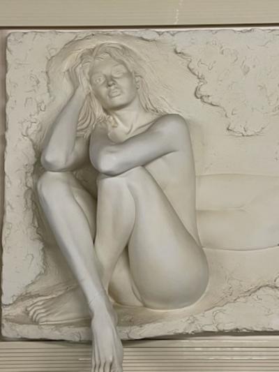 Bill Mack 3D Figural Wall Sculpture Reflection Monumental in Size Nude