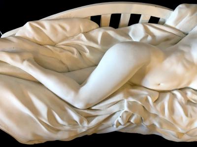 Bill Mack Tranquility Sculpture Bronze with White Patina
