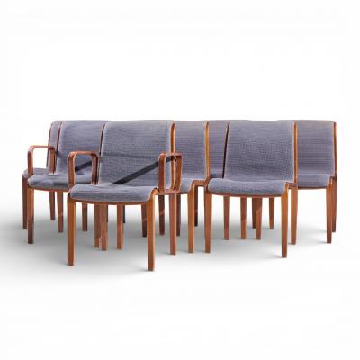 Bill Stephens Bill Stephens for Knoll Mid Century Bentwood Dining Chairs Set of 8