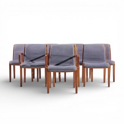 Bill Stephens Bill Stephens for Knoll Mid Century Bentwood Dining Chairs Set of 8