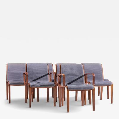 Bill Stephens Bill Stephens for Knoll Mid Century Bentwood Dining Chairs Set of 8