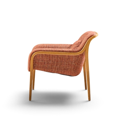 Bill Stephens Bill Stephens for Knoll Model 1315 Mid Century Bentwood Lounge Chairs Pair