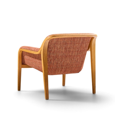 Bill Stephens Bill Stephens for Knoll Model 1315 Mid Century Bentwood Lounge Chairs Pair