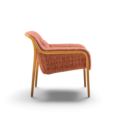 Bill Stephens Bill Stephens for Knoll Model 1315 Mid Century Bentwood Lounge Chairs Pair