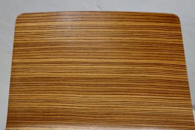 Billiani Zebra wood And Chrome Modern Slipper Chairs