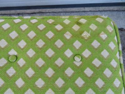 Billy Baldwin Lovely Pair of Midcentury X Base Ottoman Stools by Billy Baldwin