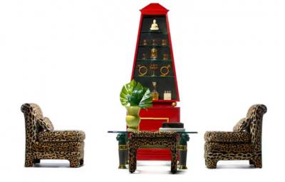 Billy Baldwin Pair of Billy Baldwin Regency Style Leopard Velvet Slipper Chairs c 1970s