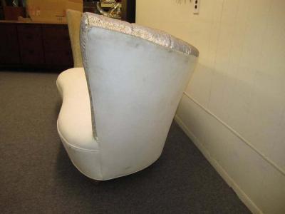Billy Baldwin Sparkling Hollywood Regency Column Tufted Loveseat Sofa
