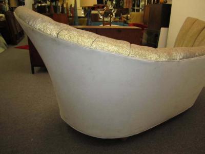 Billy Baldwin Sparkling Hollywood Regency Column Tufted Loveseat Sofa