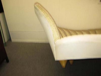 Billy Baldwin Sparkling Hollywood Regency Column Tufted Loveseat Sofa